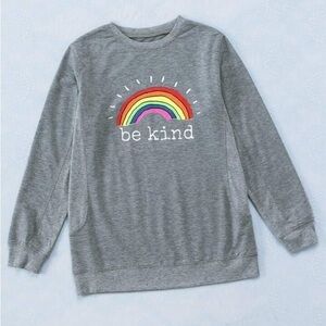 Brand new Grey “Be Kind” Long Sleeve Sweater Shirt Sz XL